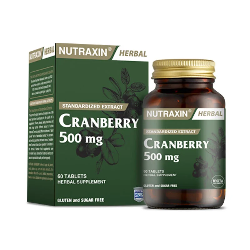 Nutraxin نيوتراكسين كرانبيري ٥٠٠ مجم ٦٠ قرصًا مكملًا عشبيًا