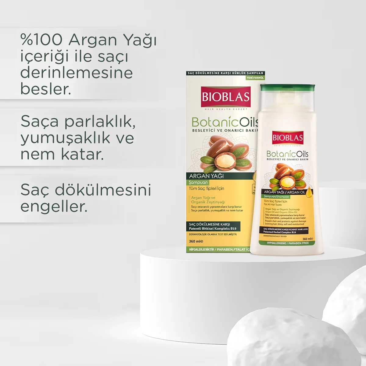 Шампунь с аргановым маслом Bioblas Botanicoils 360 мл