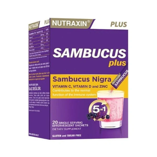 Nutraxin Sambucus Plus Nigra 5 in 1 20 effervescent Sachet