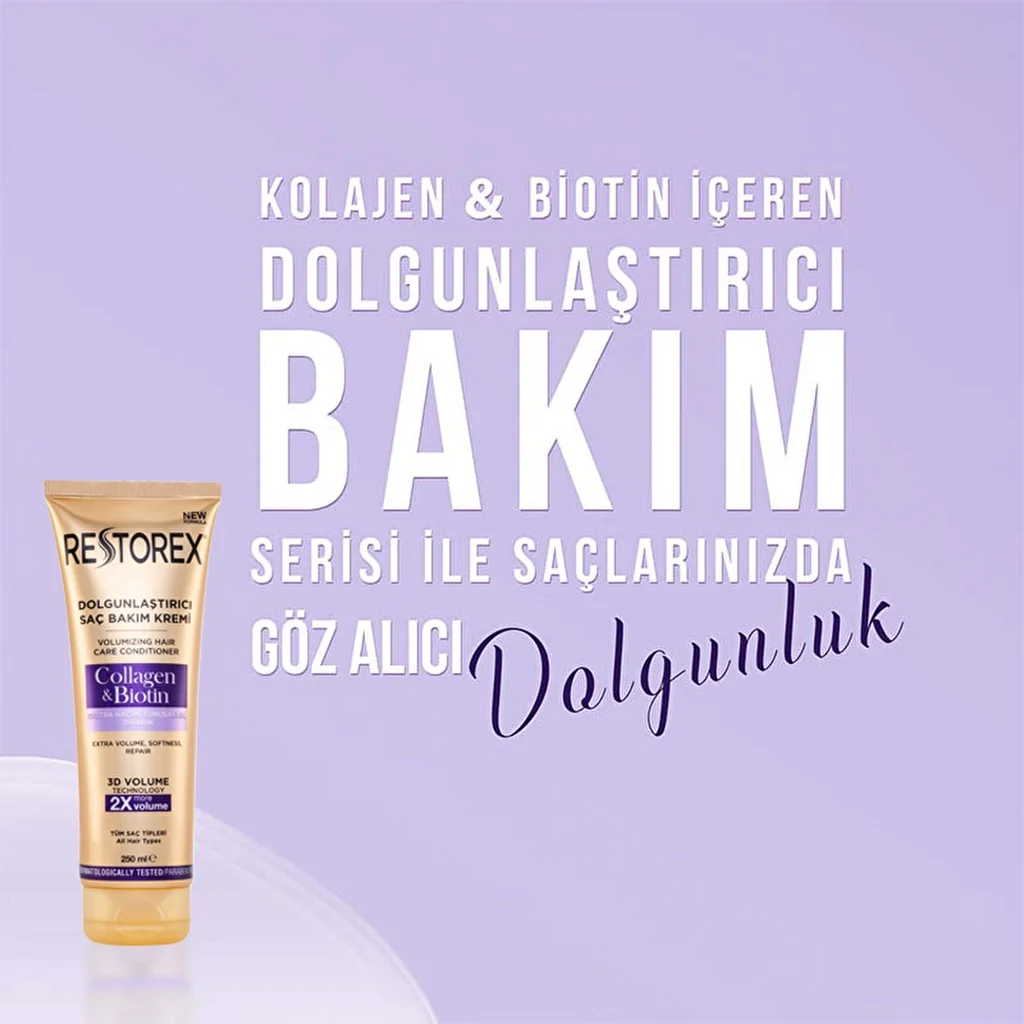 Restorex Volumizing Haarpflegecreme mit Kollagen &amp; Biotin 250ml