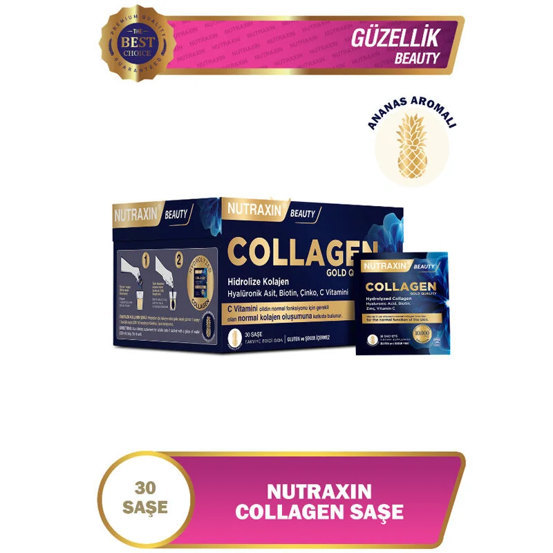 Nutraxin مكمل غذائي عالي الجودة من نيوتراكسين كولاجين جولد، 30 كيسًا