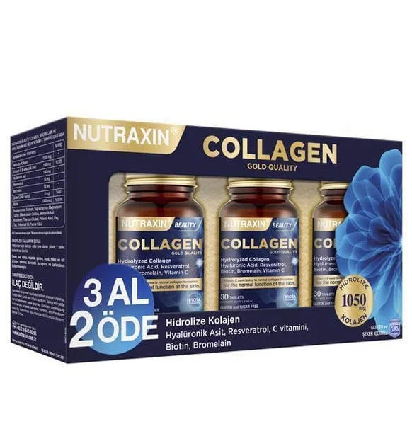 Nutraxin Collagen Beauty Hydrolyzed Collagen 3 x 30 capsules - Buy 3 pay 2