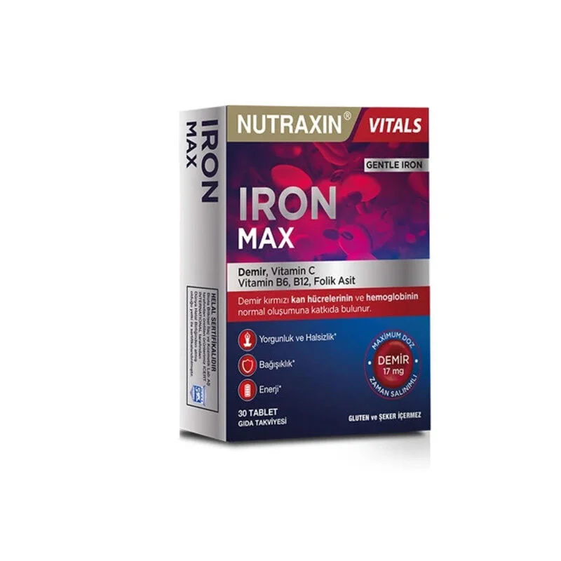 Nutraxin Iron Max Food Supplement 30 tablets