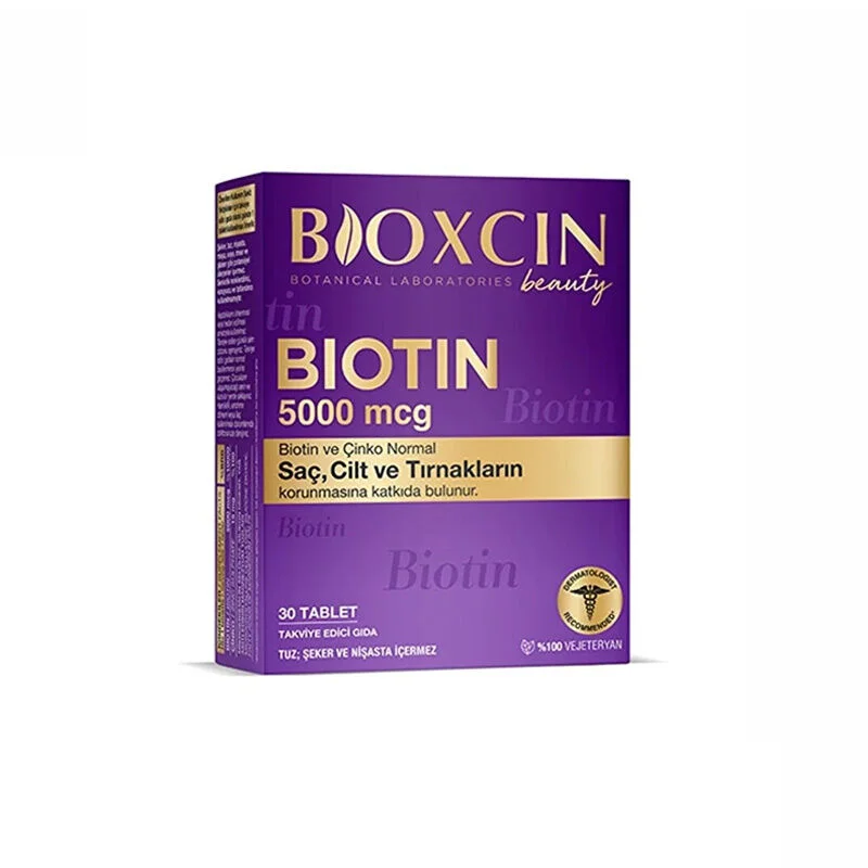 Bioxcin Biotin 5000 mcg Nahrungsergänzungsmittel - 30 Tabletten für die Haargesundheit