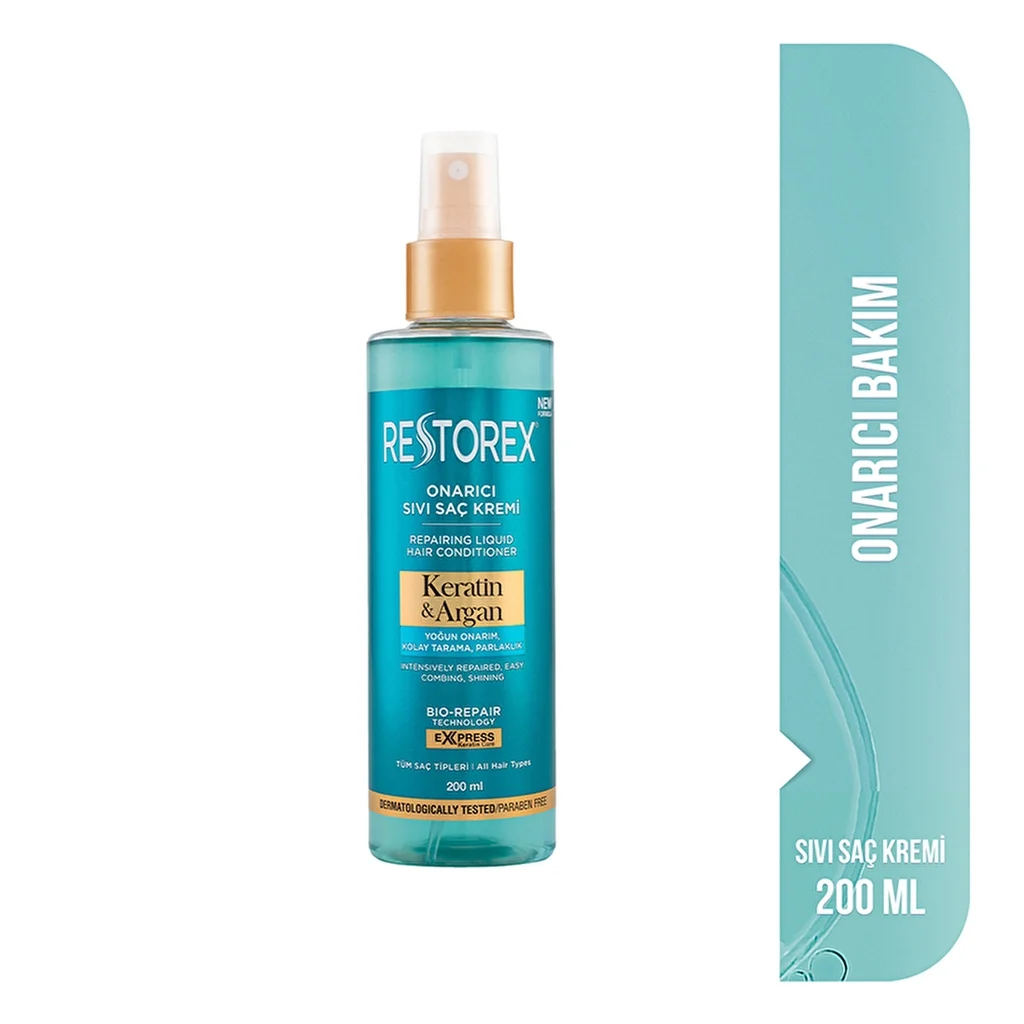 Restorex Keratin &amp; Argan Flüssige Haarcreme 200ml