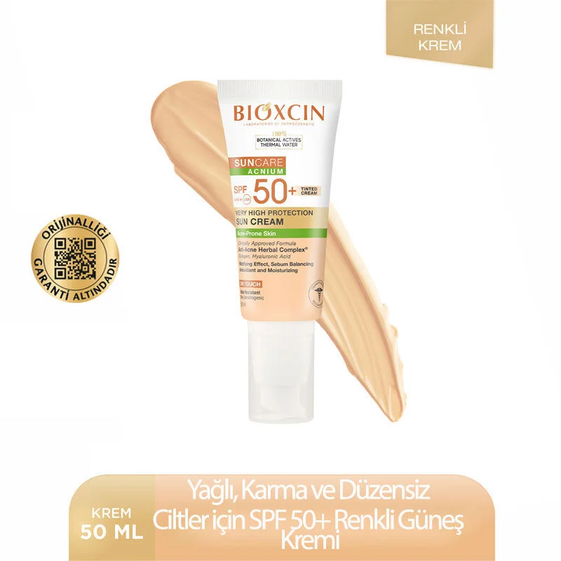 Bioxcin Suncare Acnium Tinted Spf50+ Sun Cream 50 ml