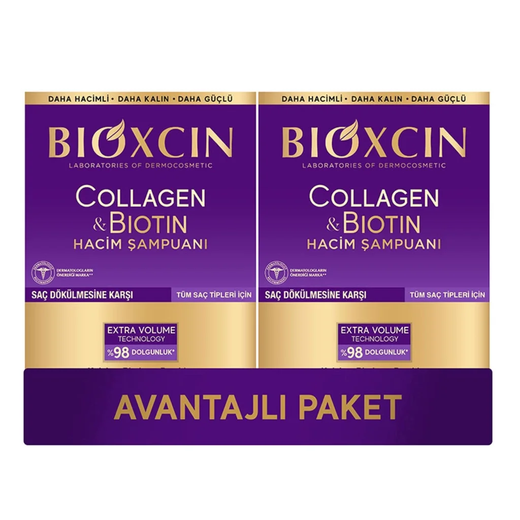 Шампунь против выпадения волос Bioxcin Коллаген Биотин 300 мл 2 x 300 мл