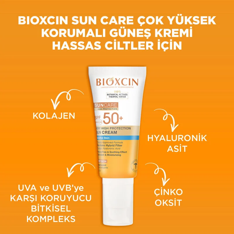 Bioxcin Suncare Spf50+ Sensitive Skin Sun Cream 50 ml