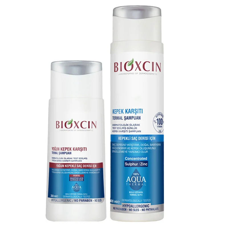 شامبو بيوكسين أكوا ثيرمال المضاد للقشرة 200 مل + 300 مل Bioxcin