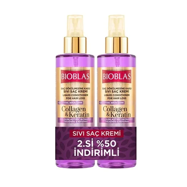 Bioblas Collagen Keratin Liquid Conditioner for Voluminous Hair