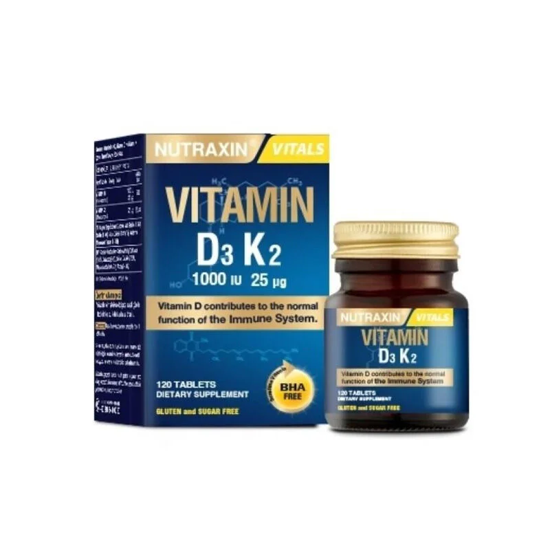 Nutraxin Vitamin D3 k2 vitamin Supplementary Food 120 tablets