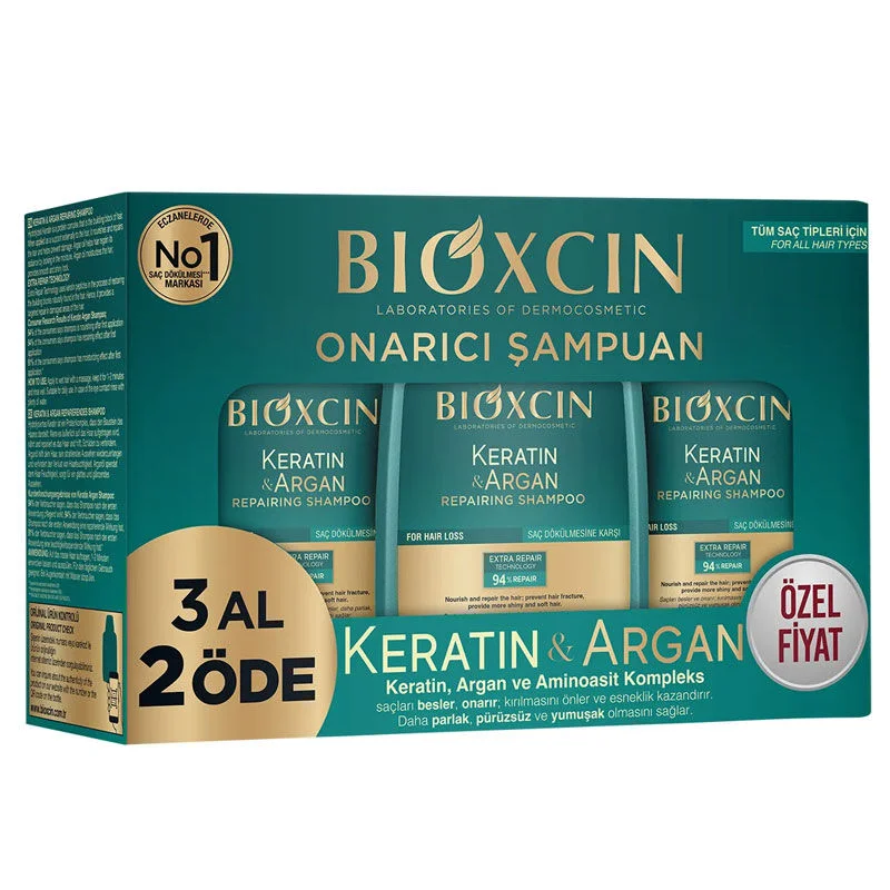 Bioxcin Keratin And Argan Repair Shampoo 300 ml - Buy 3, Pay 2