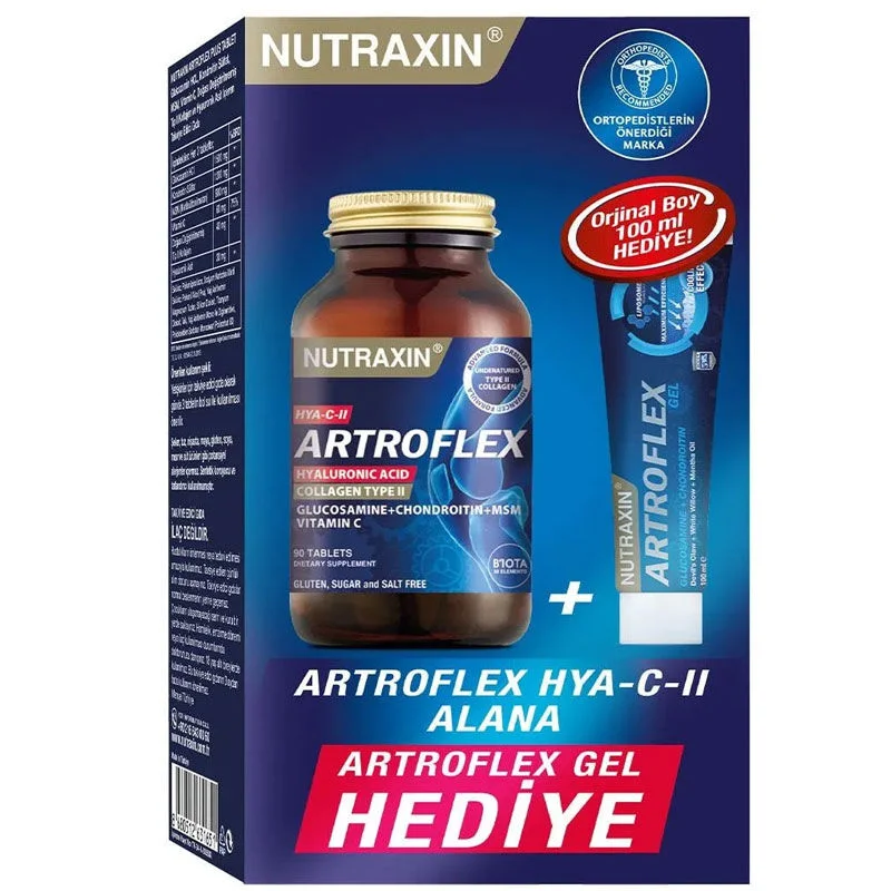 Nutraxin Artroflex Hya-c-ii 90 tablets + Extra Gel Gift