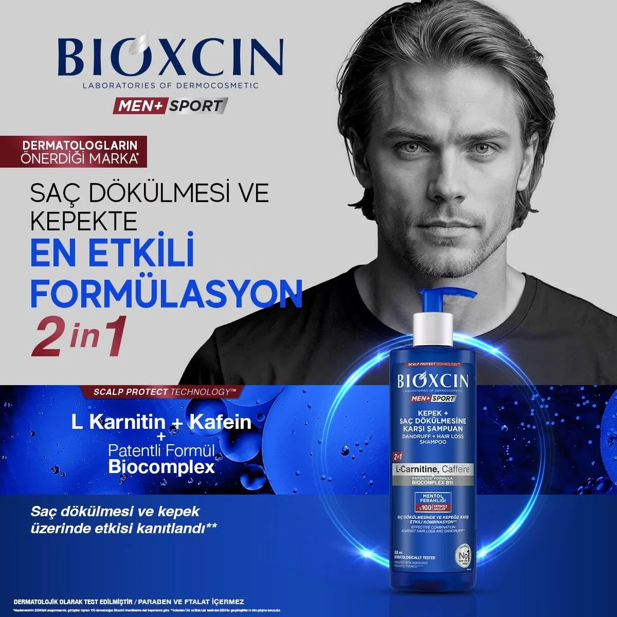 شامبو بيوكسين للرجال لمكافحة القشرة وتساقط الشعر 500 مل Bioxcin