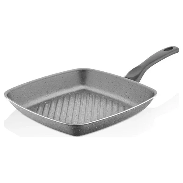 Papilla Graue 28 cm Antihaft-Grillpfanne mit ergonomischem Boden