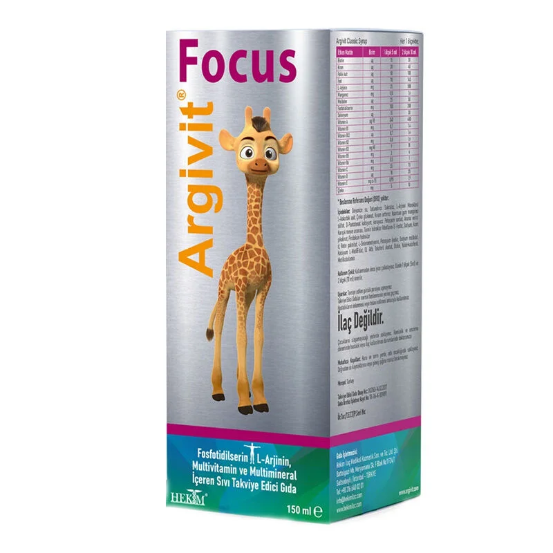Argivit Focus Multivitamin-Sirup für Kinder und Erwachsene, 150ml