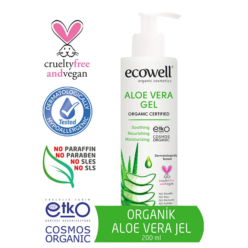 Ecowell جل الصبار العضوي من إيكوويل 200 مل