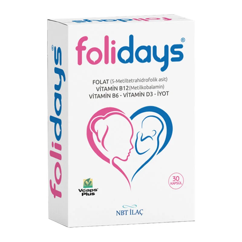 Nbt Pharmaceutical Folidays Supplementary Food 30 capsules