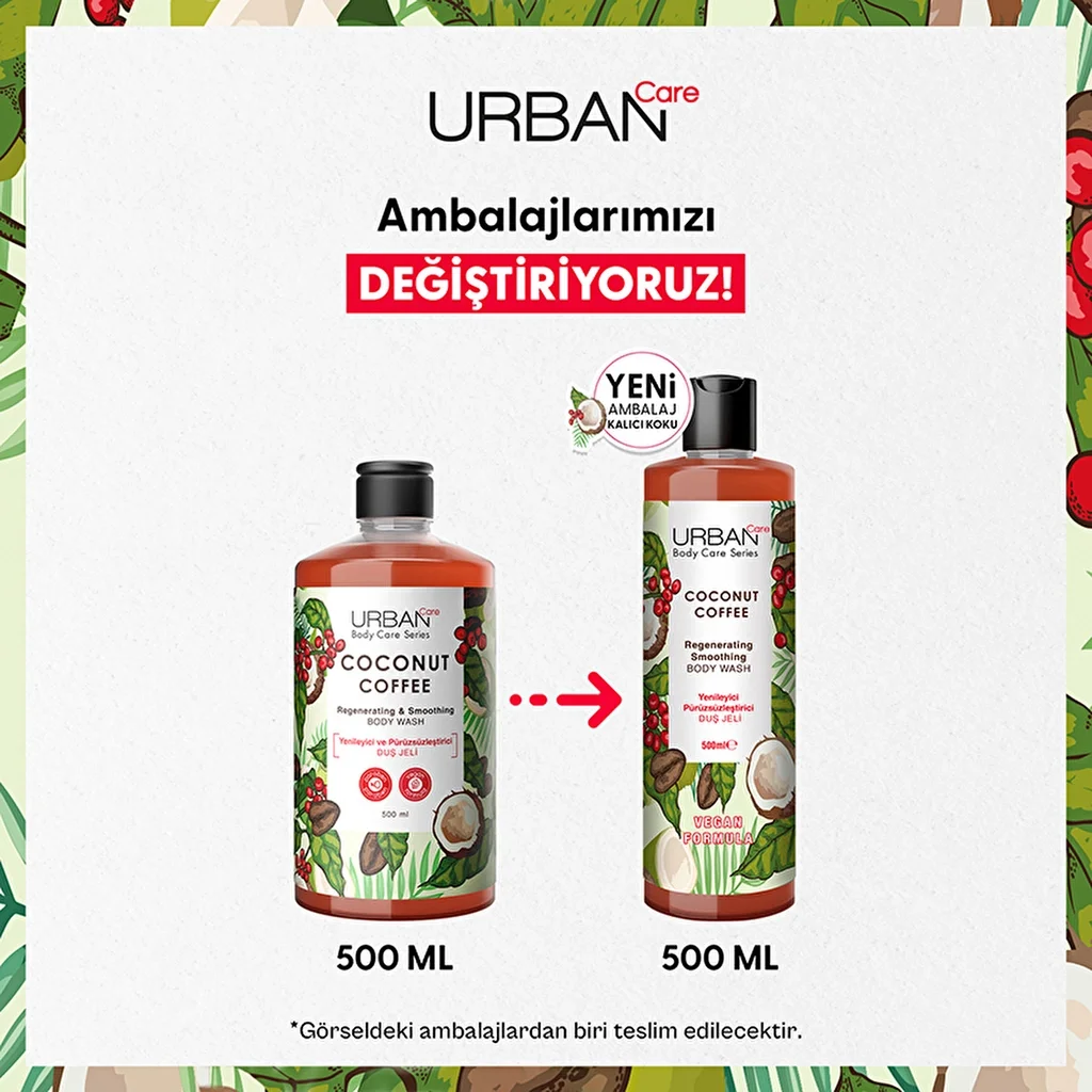 Urban Care جل الاستحمام للعناية بالجسم من أوربان كير بنكهة جوز الهند والقهوة 500 مل