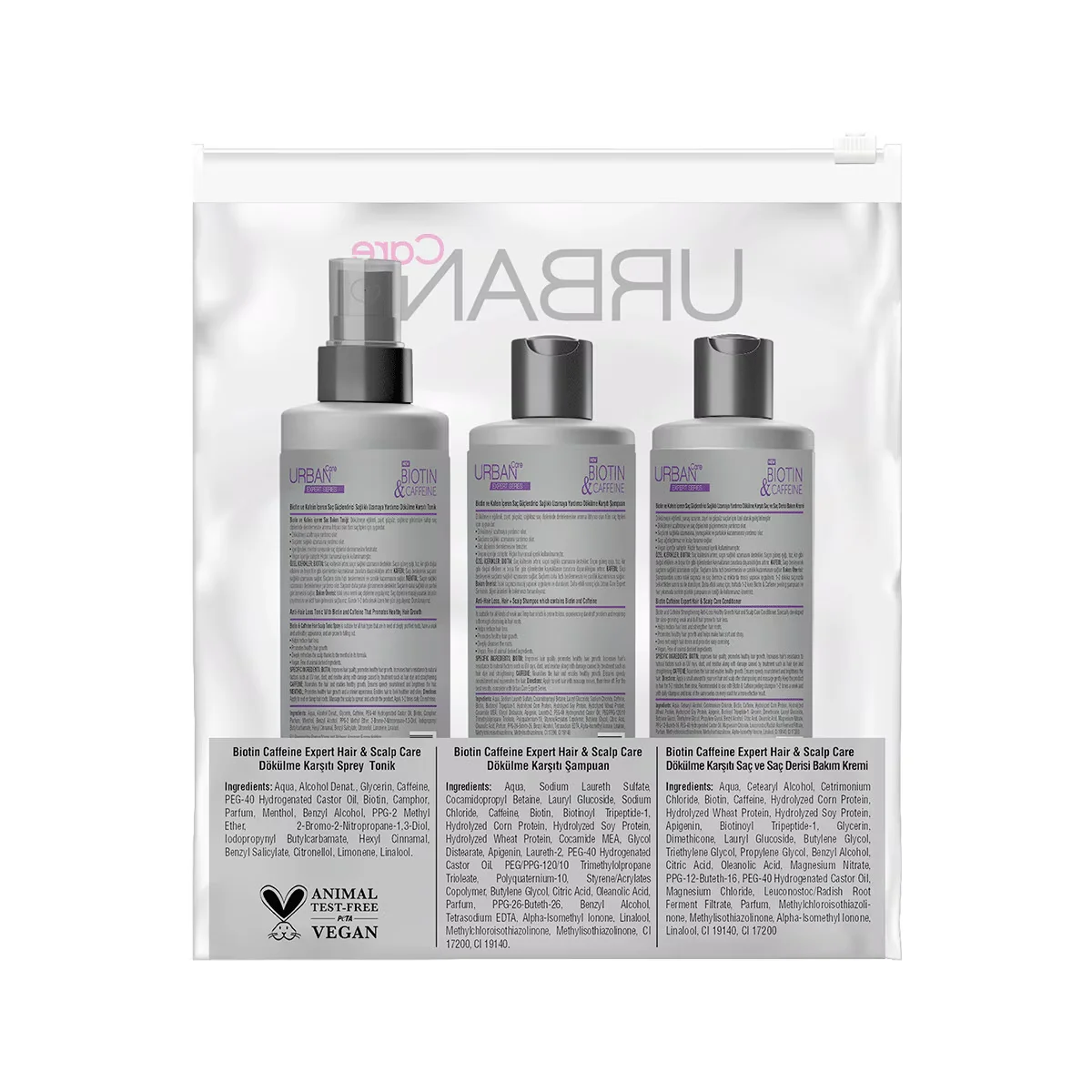 Urban Care Expert Biotin &amp; Koffein Anti-Haarausfall Reise-Set