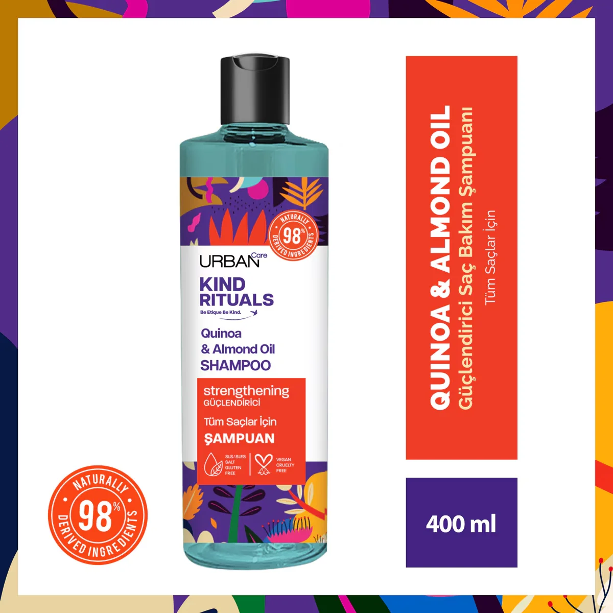 Urban Care Kind Rituals Shampoo Quinoa&almond 400 ml