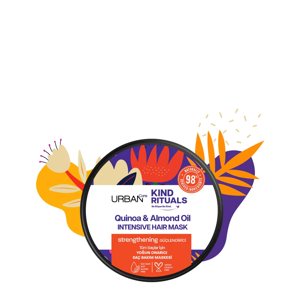 Маска для волос Urban Care Kind Rituals с киноа и миндалем 230 мл