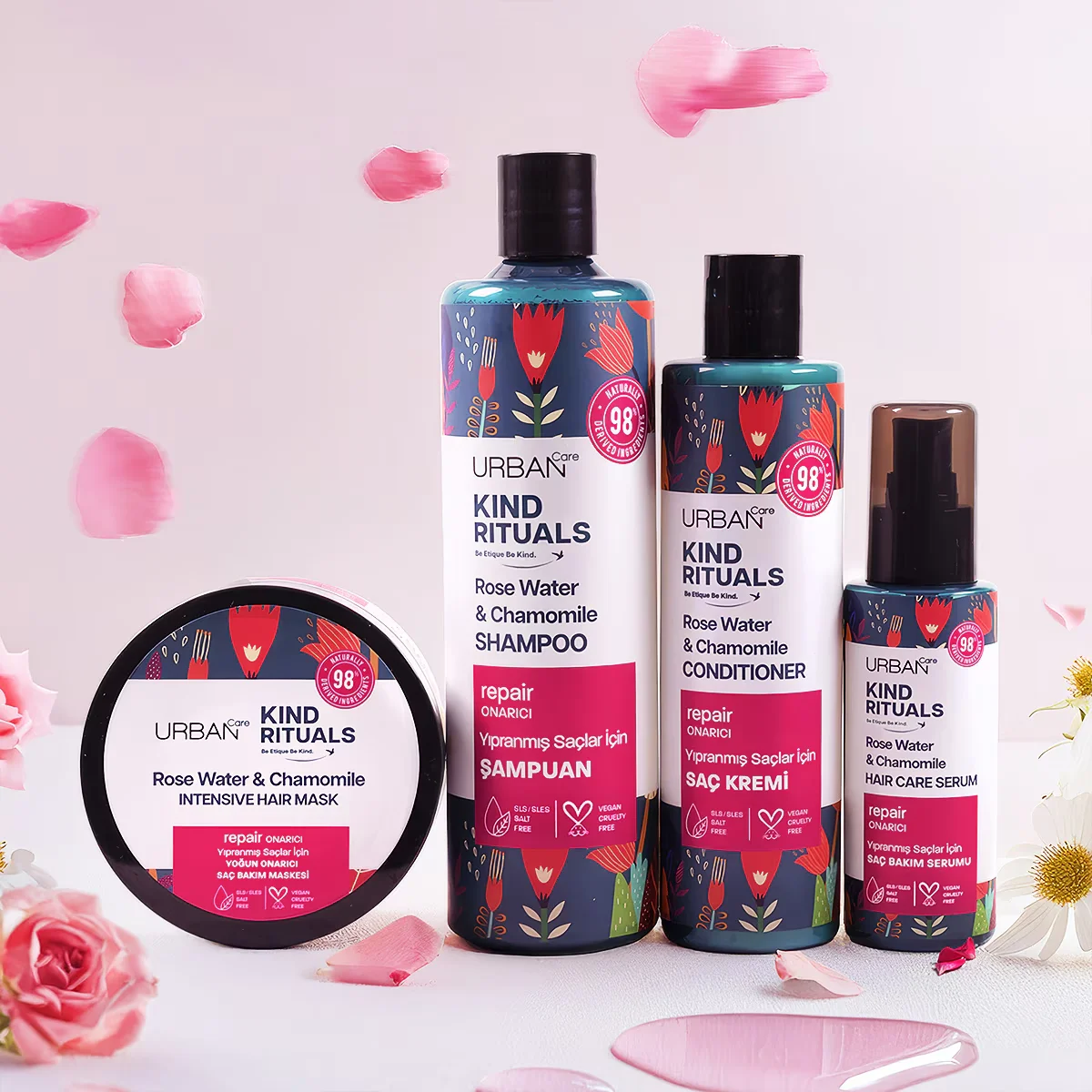 Кондиционер для волос Urban Care Kind Rituals с розовой водой 250 мл