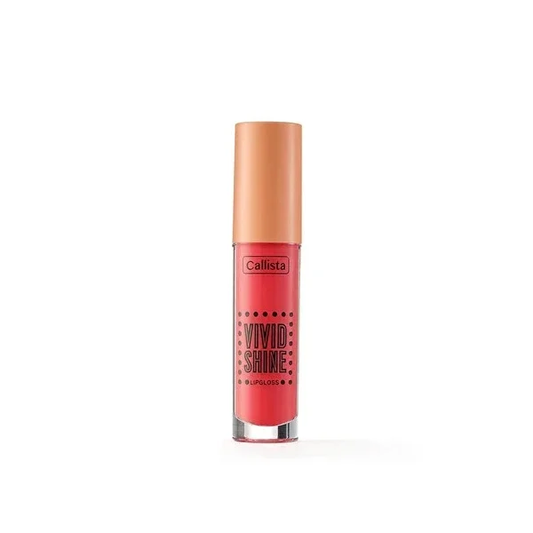 Callista Vivid Shine Lipgloss Moisturizing Lip Gloss 102 Candied Peach 102 Candied Peach Orange 1 pcs