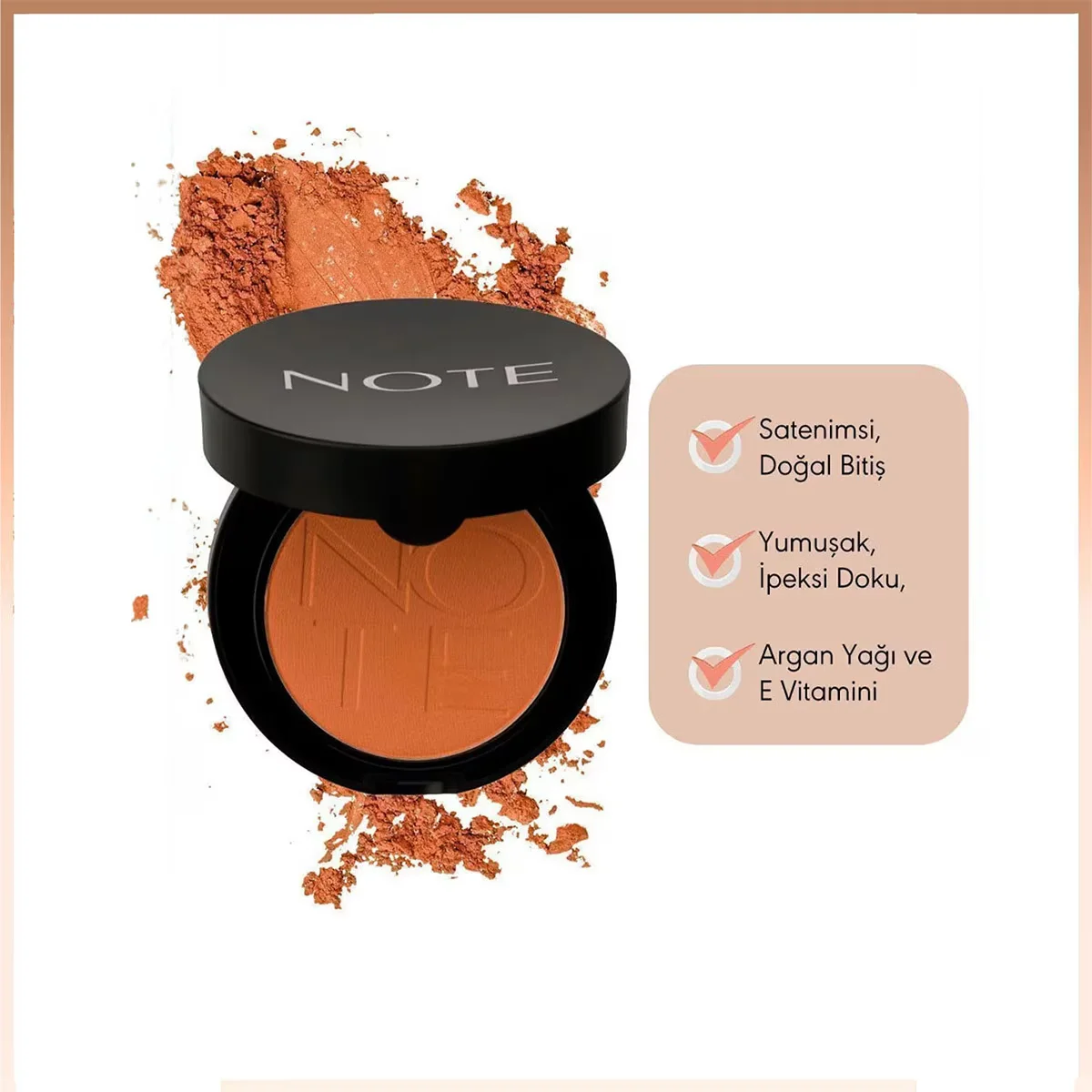 Note Luminous Silk Compact Blusher 03 coral