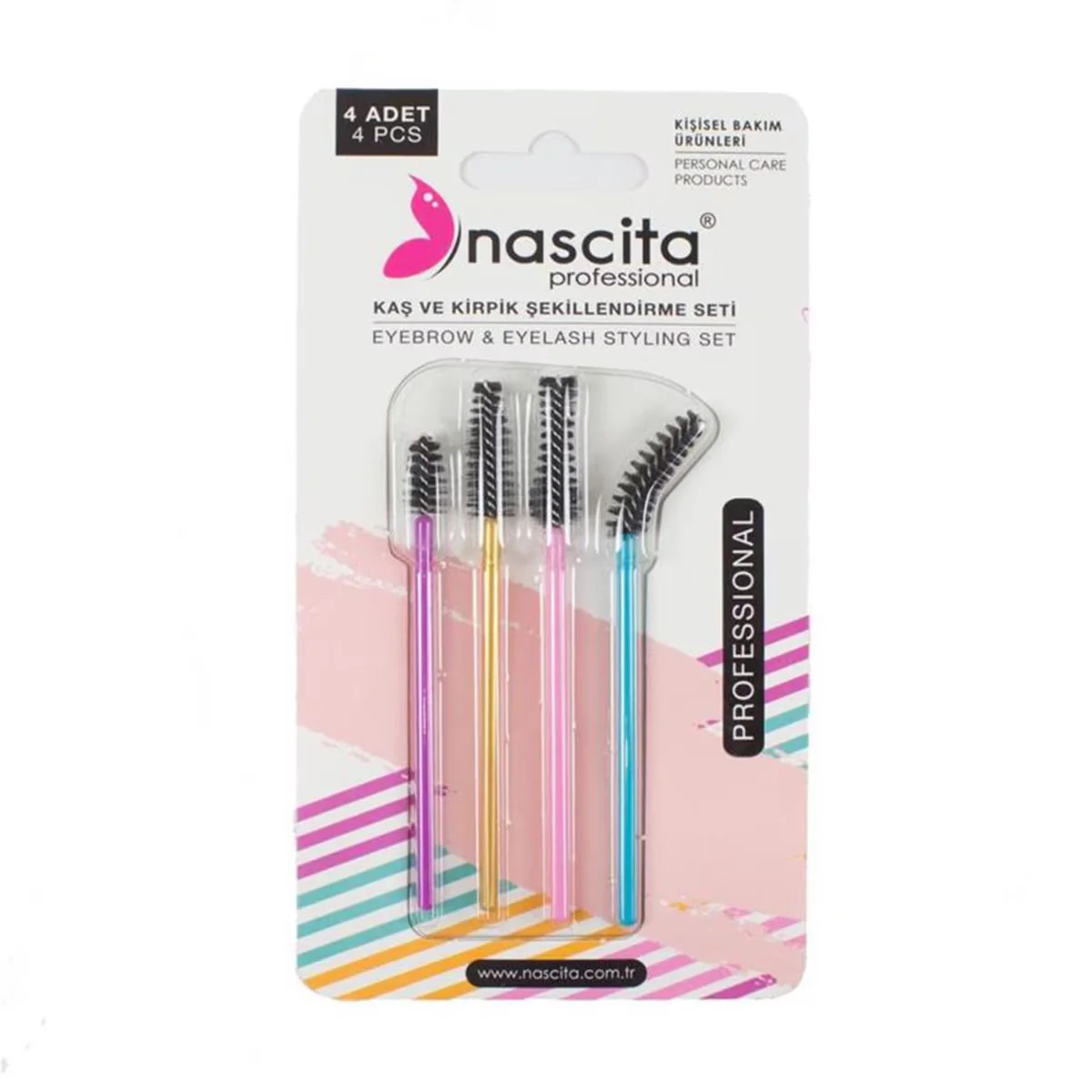 Nascita مجموعة تشكيل الحواجب والرموش من ناسيتا، مكونة من 4 قطع