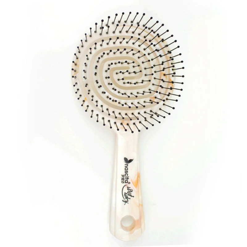 Nascita 3 D Round Hair Brush - White