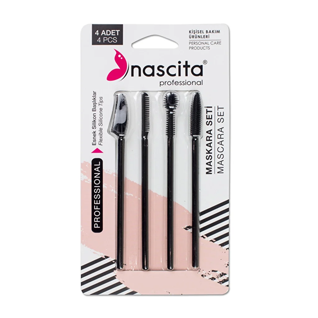 Nascita مجموعة ماسكارا ناسيتا بتصميم السيليكون، 4 قطع 17 قطعة