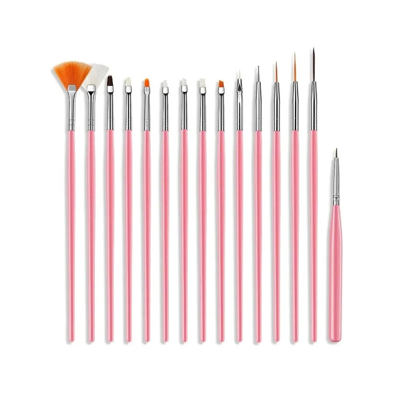 Nascita 15-teiliges pinkes Nagelbürsten-Set für perfekte Maniküren