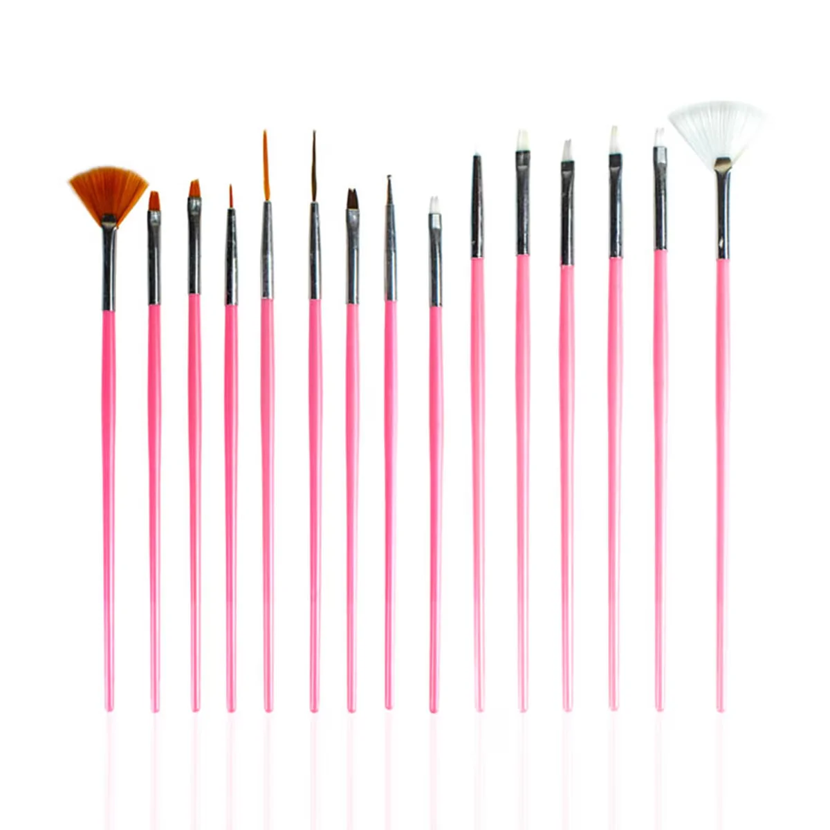 Nascita 15-teiliges pinkes Nagelbürsten-Set für perfekte Maniküren