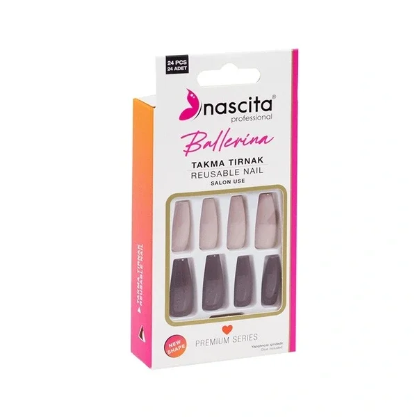 Nascita 24-pack Colorful False Nails Ballerina
