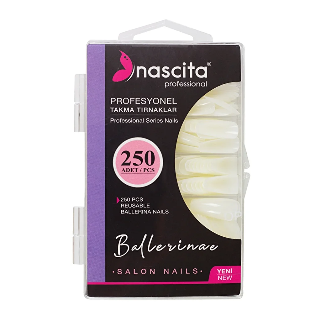 Nascita False Nails 250 pcs Boxed (ballerina)