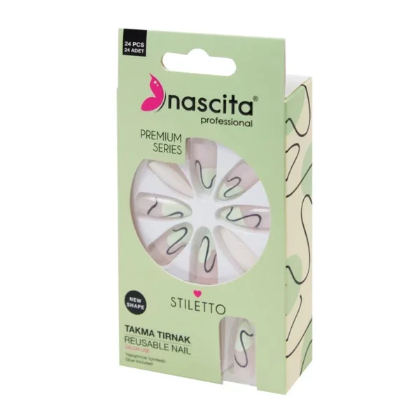 Nascita False Nails Green 24 pcs