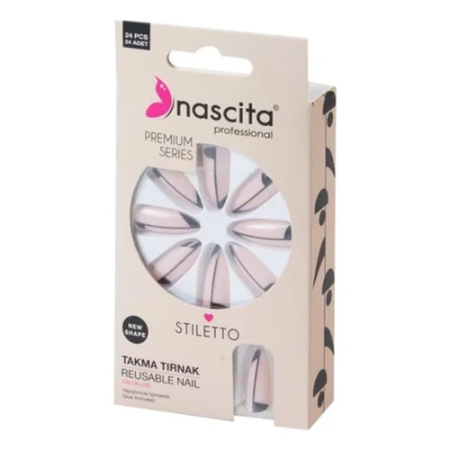 Nascita 24 Premium Bunte Stiletto Kunstnägel Set