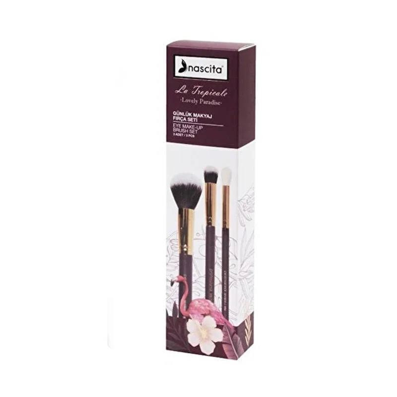 Nascita La Tropicale Daily Makeup Brush Set Of 3 claret Red 93