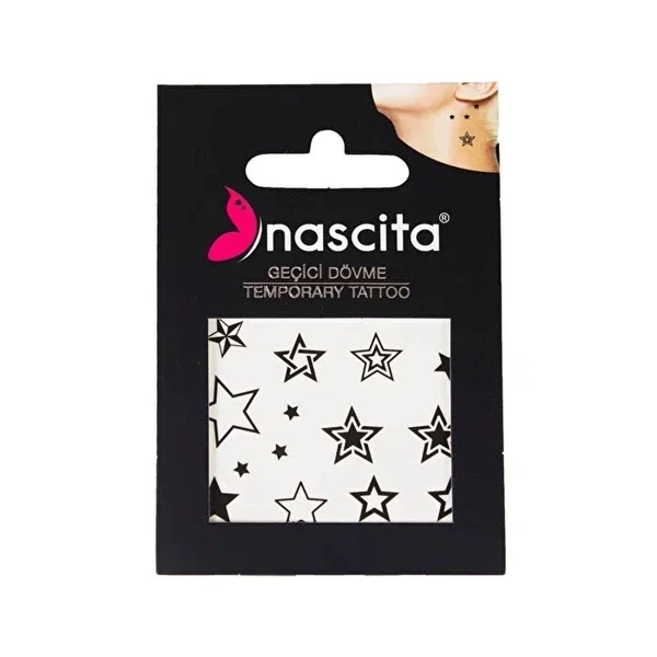 Nascita Rose & Stars Temporary Tattoo - 1 Adet Design