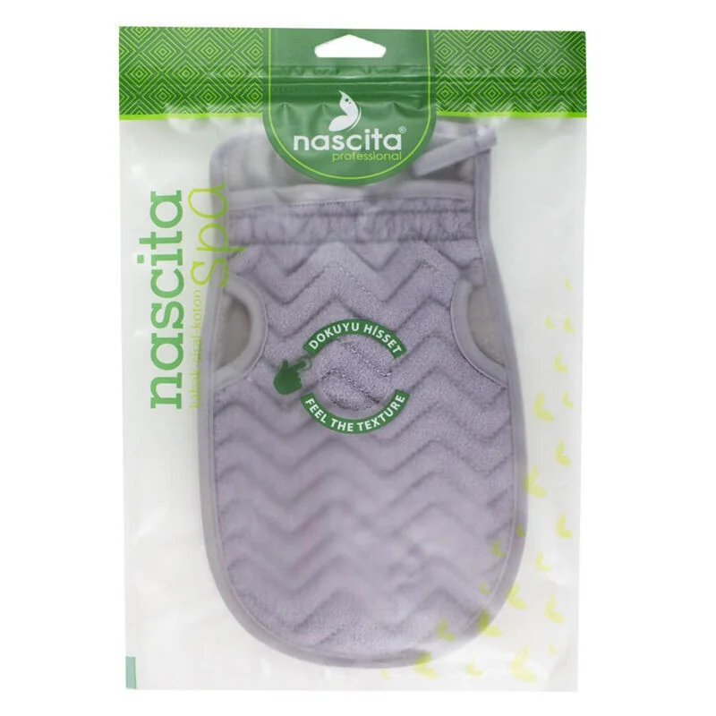 Nascita Lila Baumwoll-Badewasche und Peeling für weiche Haut