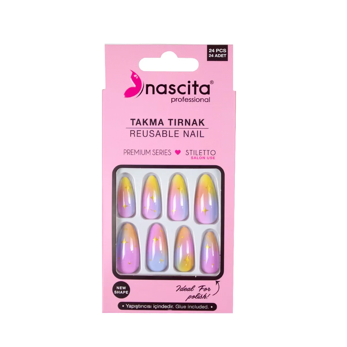 Накладные ногти Nascita Galaxy 24 шт.