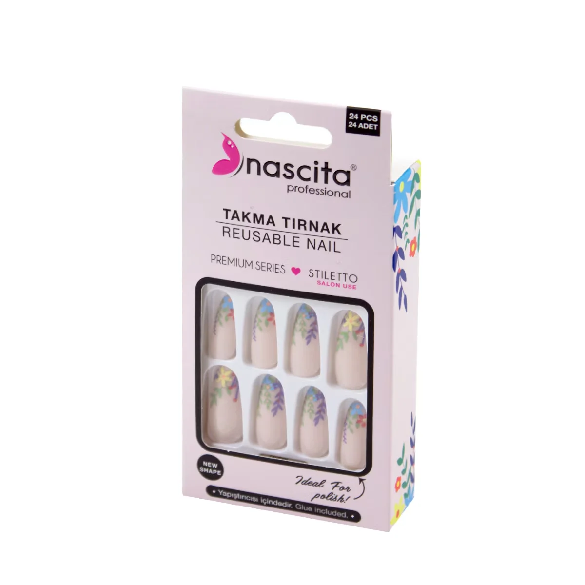 Nascita Artificial Nails Floral 24 pcs