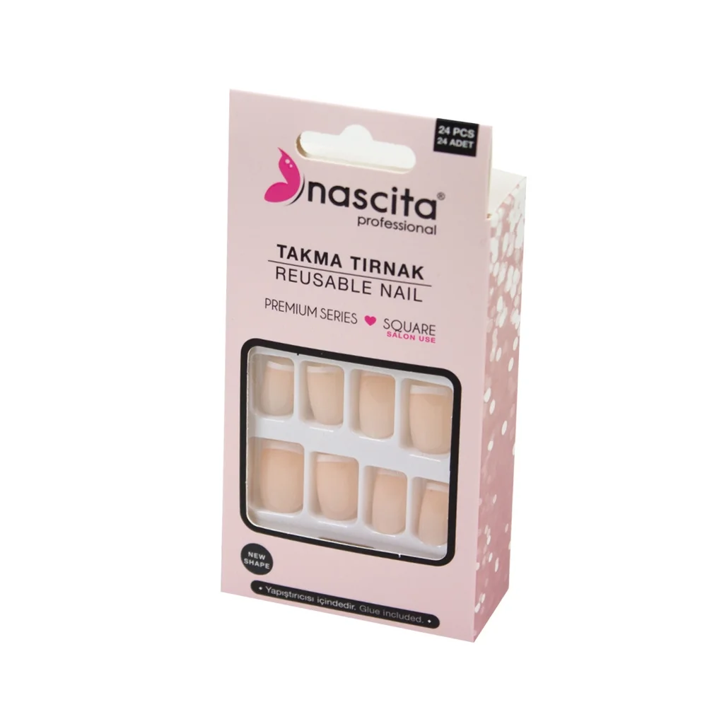 Nascita Square French False Nails