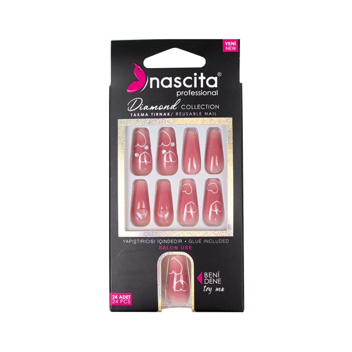 Nascita Stone False Nails 24 pcs S254