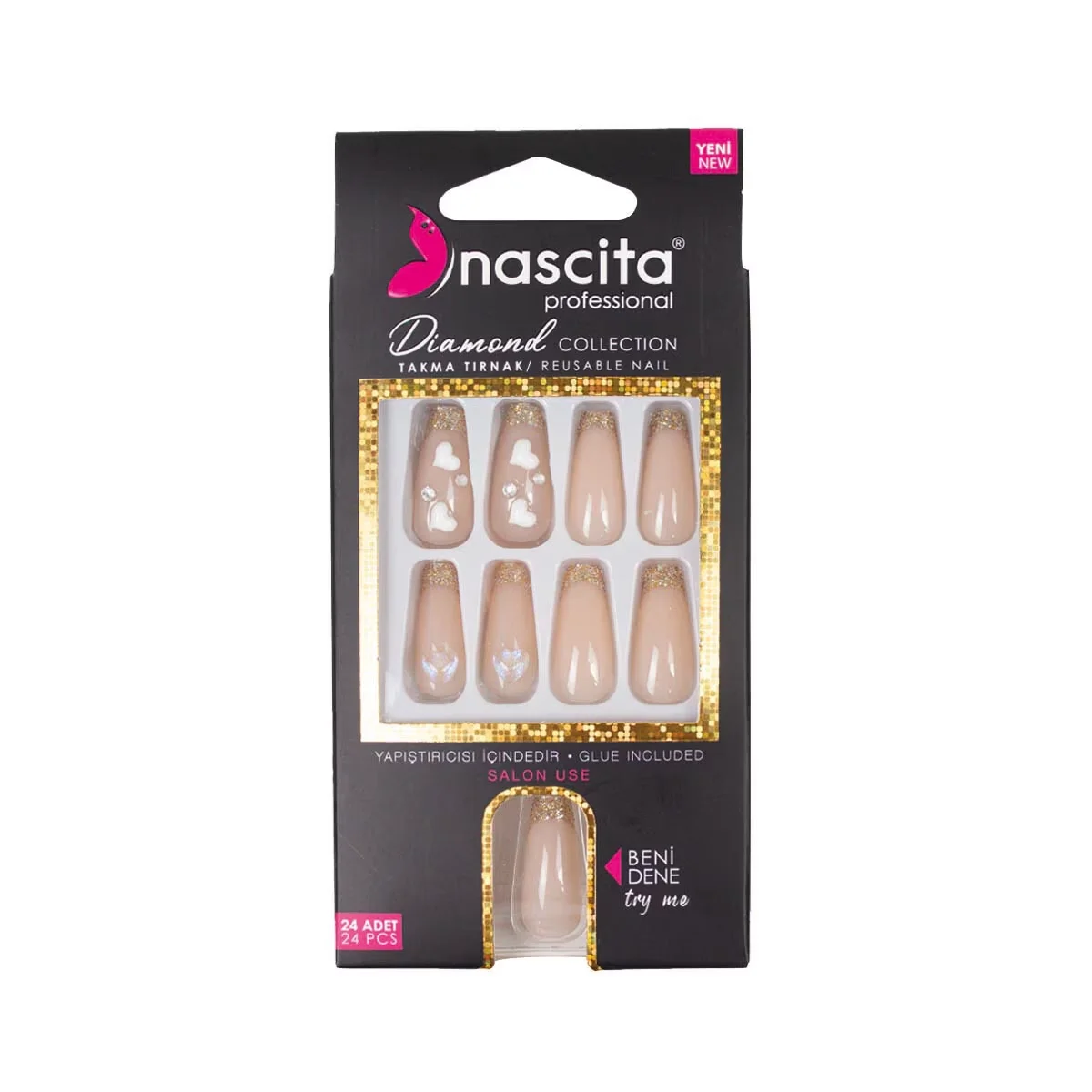 Nascita Stone False Nails 24 pcs S255