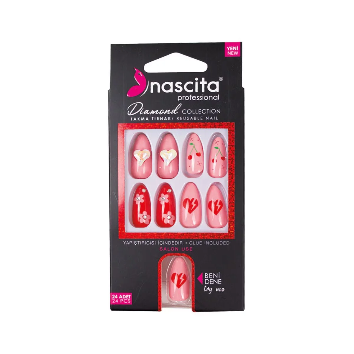 Nascita Stone False Nails 24 pcs S260
