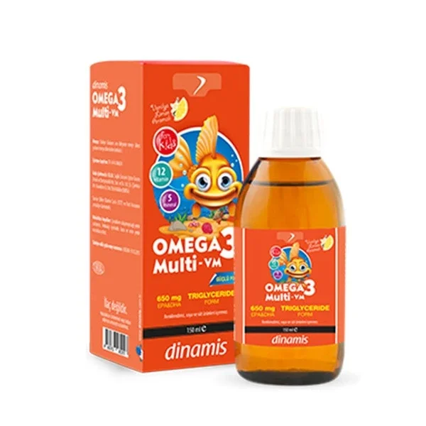 Food Supplementary Syrup Containing Dinamis Omega 3 multi-vm 150 ml