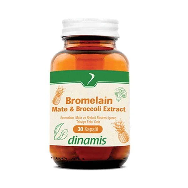 Dinamis Bromelain Mate- Broccoli Extract Food Supplement 30 capsules