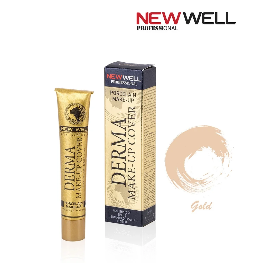 New Well Derma Cover Foundation 01 Gold - Makellose Deckkraft &amp; SPF 15